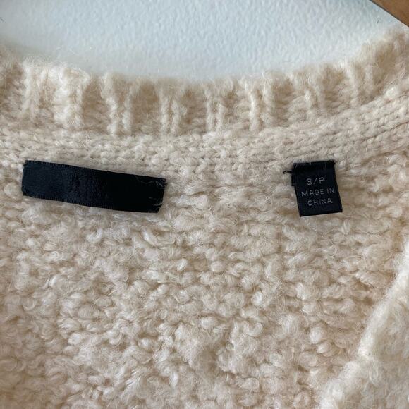 ATM ANTHONY THOMAS MELILLO Chenille Destroyed Ivory V-Neck Sweater Size Small - Picture 5 of 9